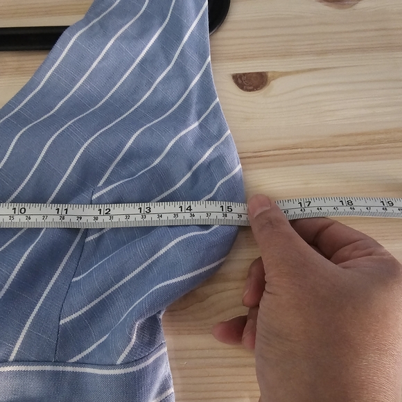 Gal Meets Glam Blue and White Striped Backless Dress - Picture 6 of 9